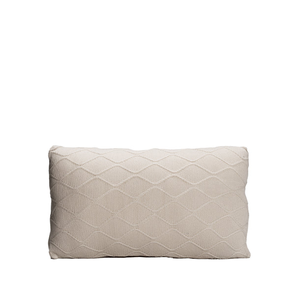 Off White Knitted Throw Pillow | 12x20 | Bond & Stitch