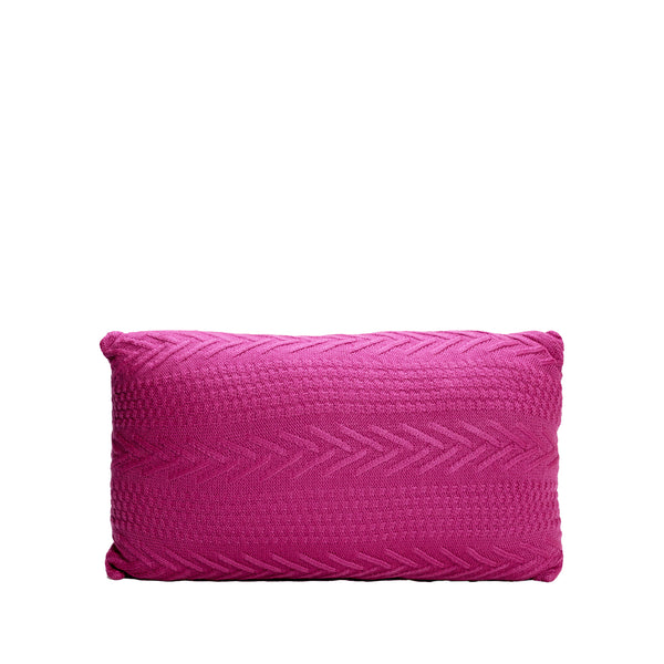 Pink Knitted Throw Pillow | 12x20 | Bond & Stitch