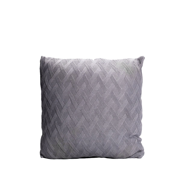 Light Grey Knitted Throw Pillow | 18x18 | Bond & Stitch