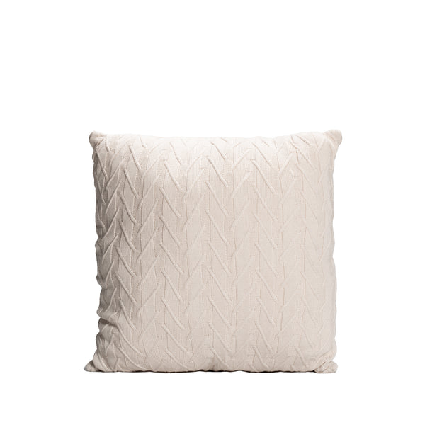 Off White Knitted Throw Pillow | 18x18 | Bond & Stitch