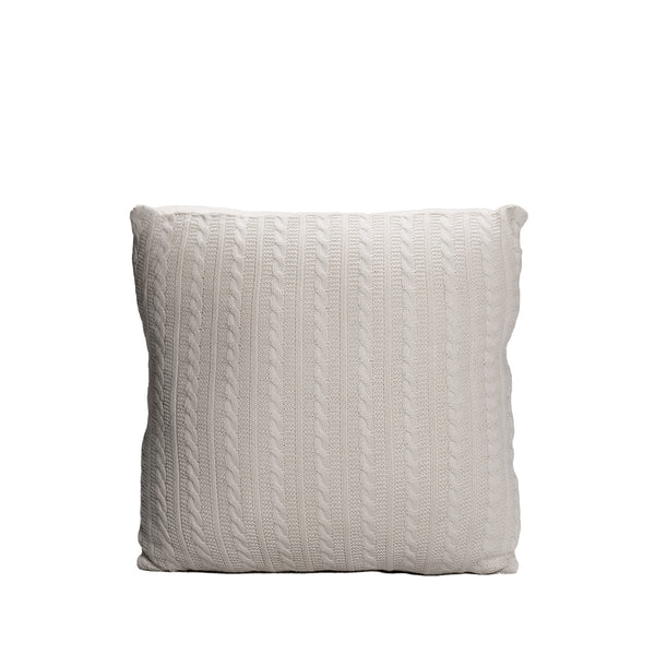 Off White Knitted Throw Pillow | 18x18 | Bond & Stitch