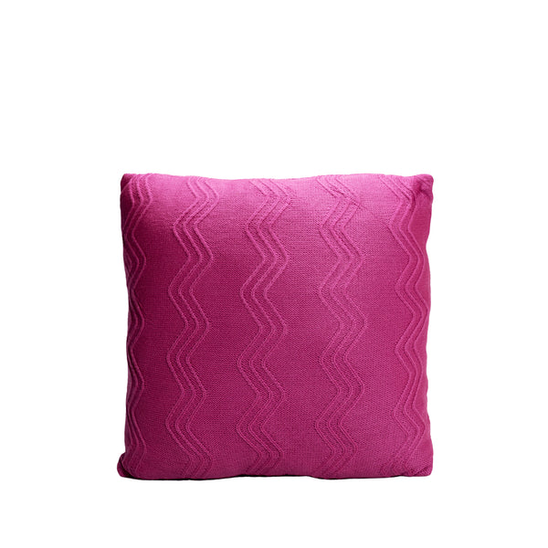 Pink Knitted Throw Pillow | 18x18 | Bond & Stitch