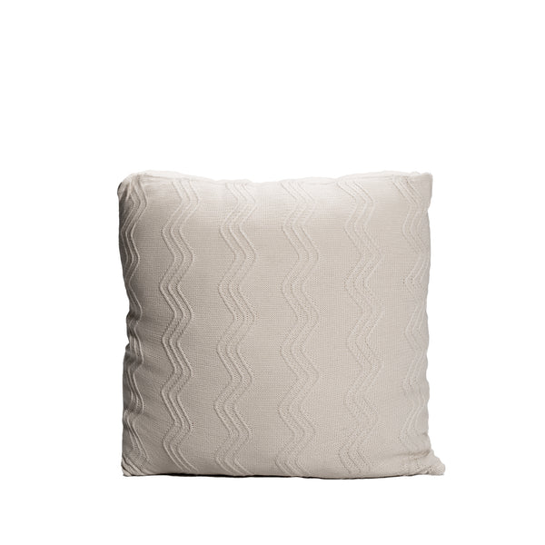 Off White Knitted Throw Pillow | 18x18 | Bond & Stitch