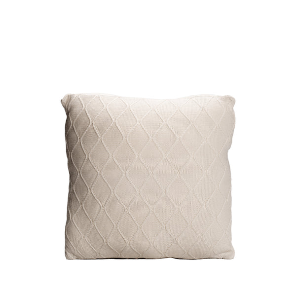 Off White Knitted Throw Pillow | 18x18 | Bond & Stitch