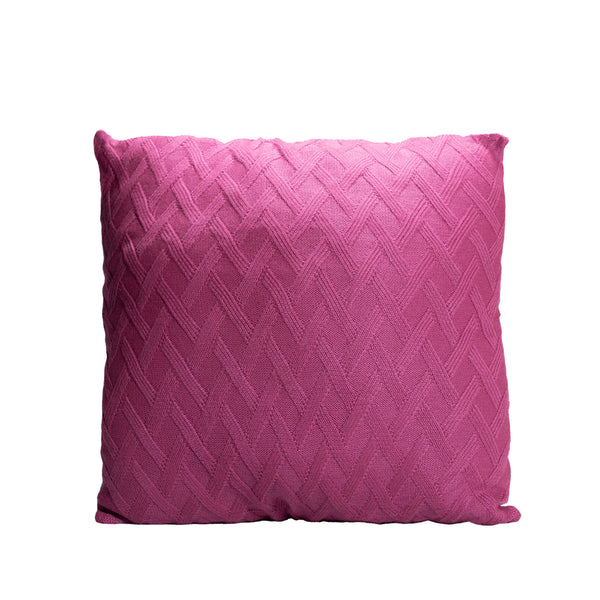 Pink Knitted Throw Pillow | 20x20 | Bond & Stitch