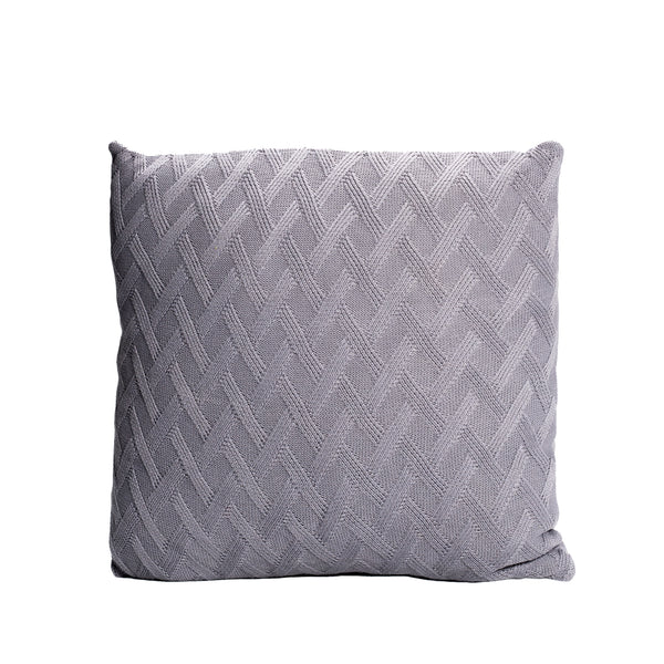 Light Grey Knitted Throw Pillow | 20x20 | Bond & Stitch