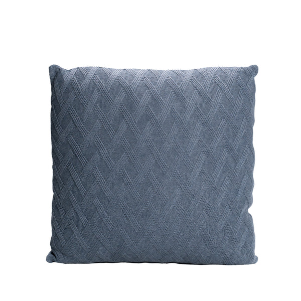 Sky Milange Knitted Throw Pillow | 20x20 | Bond & Stitch