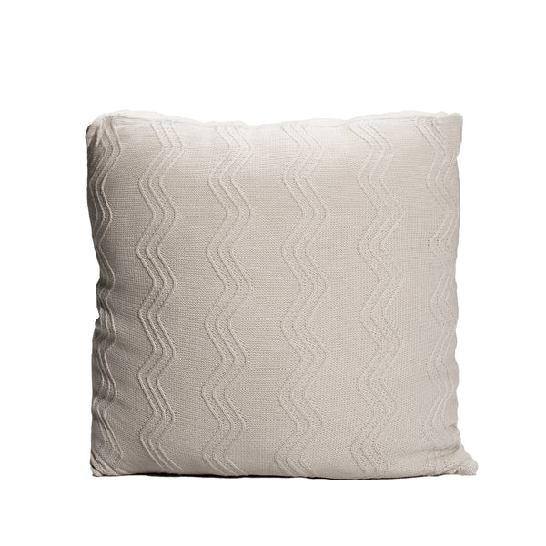 Off White Knitted Throw Pillow | 20x20 | Bond & Stitch