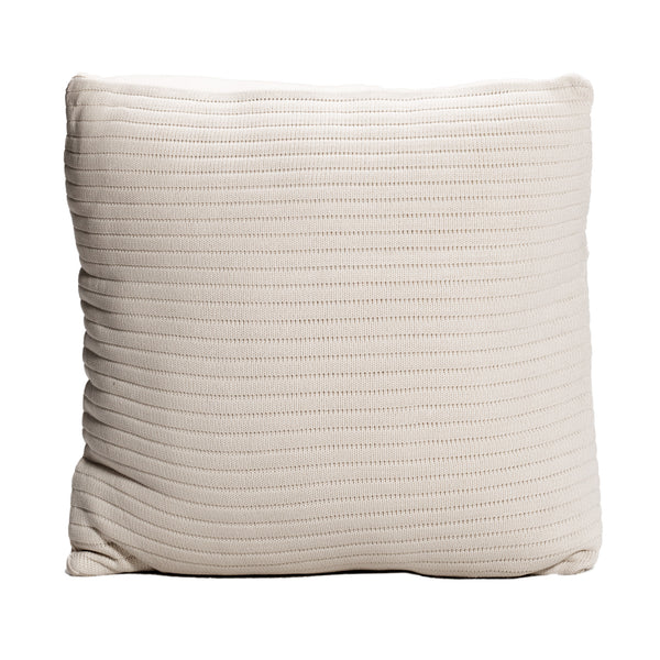 Off White Knitted Throw Pillow | 22x22 | Bond & Stitch