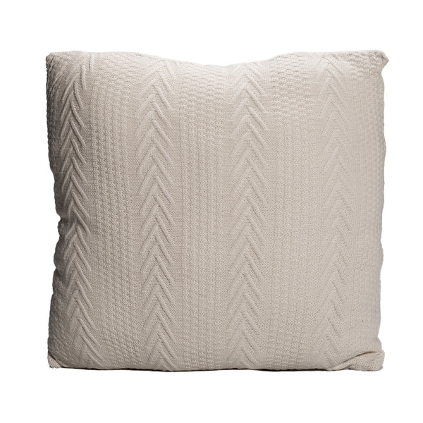 Off White Knitted Throw Pillow | 22x22 | Bond & Stitch