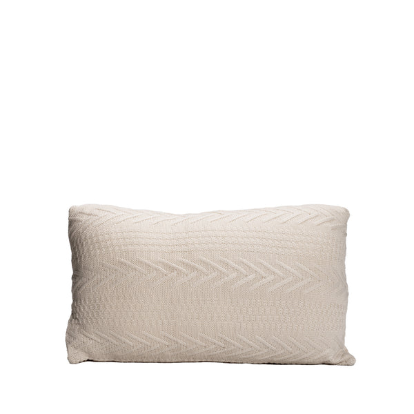 Off White Knitted Throw Pillow | 12x20 | Bond & Stitch