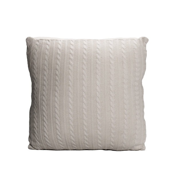 Off White Knitted Throw Pillow | 20x20 | Bond & Stitch